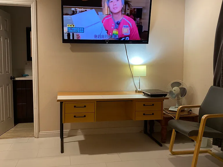 TV with antenna.