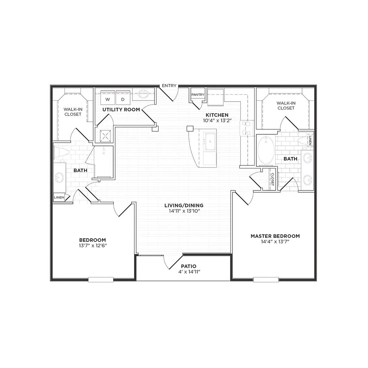 Floor plan B7 - Two Bedroom