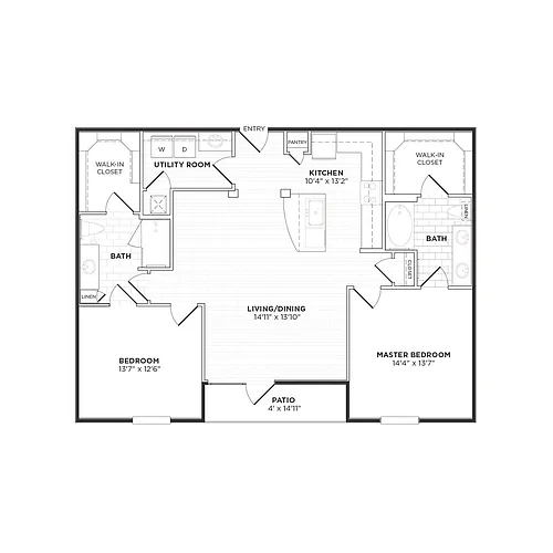 Floor plan B7 - Two Bedroom