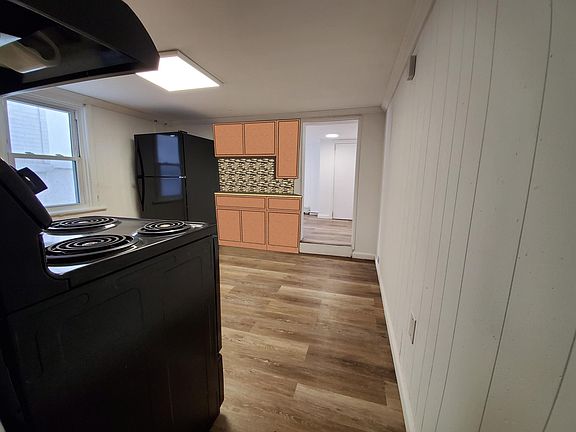 Rendering of new additional cabinets and counter space being added to kitchen.