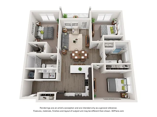 Floor plan 3-Bedroom