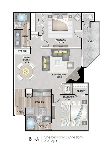 Floor plan B1-A