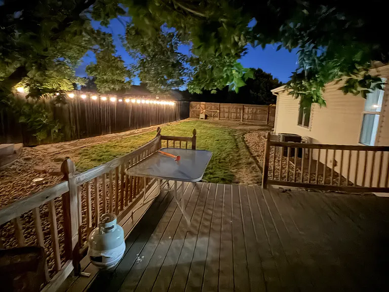 Backyard night shot. Lights will stay