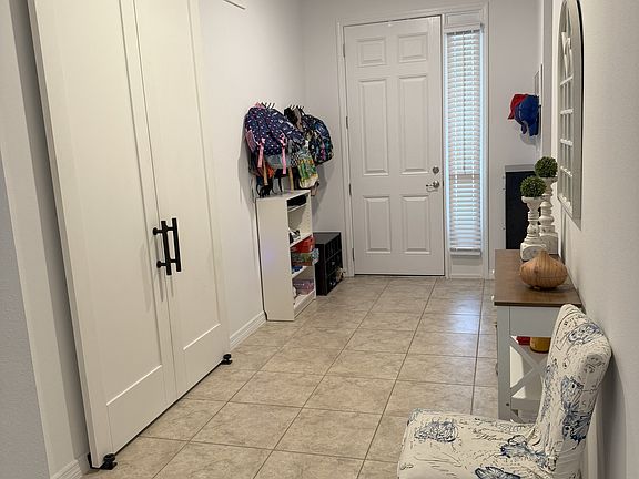 Front door and hallway