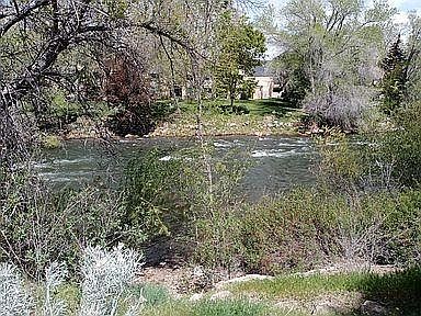 Across the street from the Truckee River
