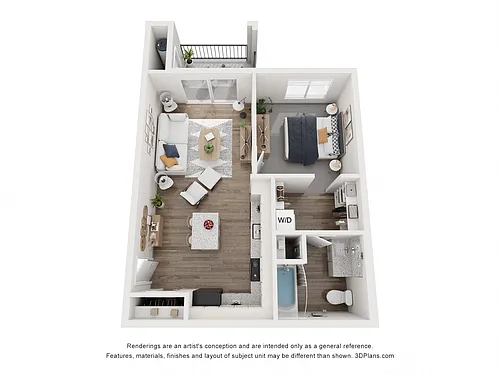 Floor plan 1 Bedroom A1