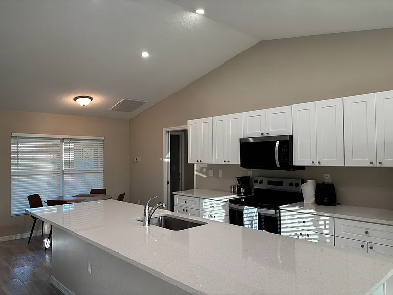 shared kitchen fully equipped coffee maker
