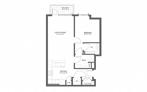Floor plan 1BR C