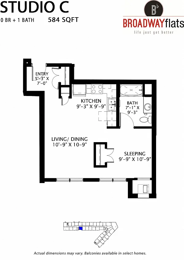 Floor plan Studio C