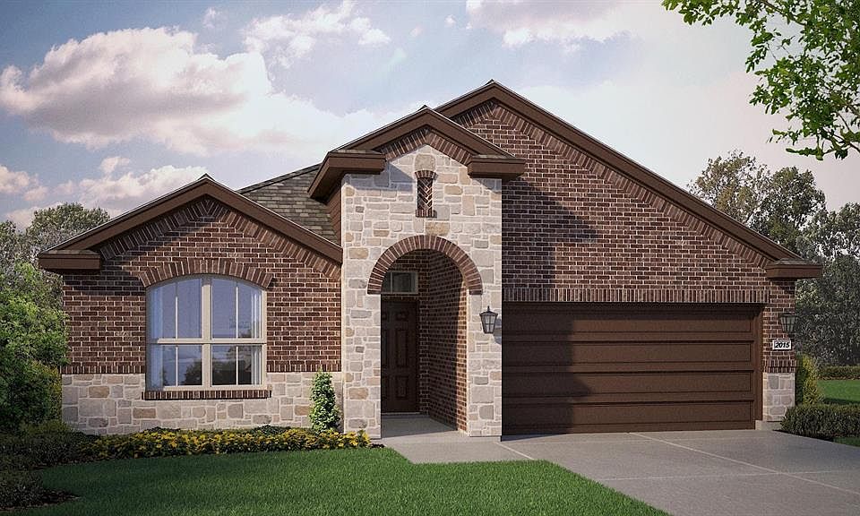 Front Elevation - D.R. Horton''''s Blanco floor plan Elevation-B- All Home and community information, including pricing, included features, terms, availability and amenities, are subject to change at any time without notice or obligation. All Drawings, pictures, photographs, video, square footages, floor plans, elevations, features, colors and sizes are approximate for illustration purposes only and will vary from the homes as built.