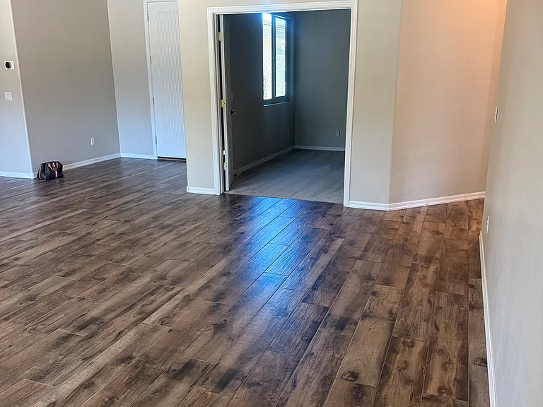 Front entry, office & living room