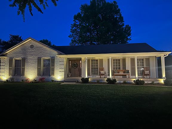 Beautifully lit exterior at night!