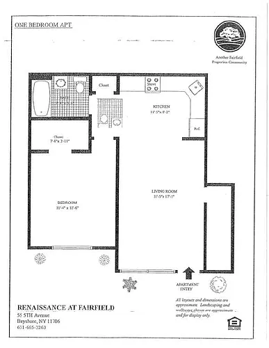 Floor plan 1 Bed 1 Bath
