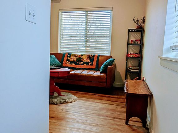 Looking into the living area from the top of the stairway.