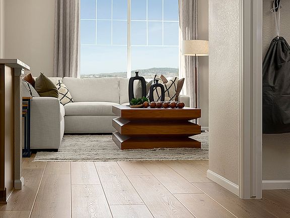 Luxury vinyl plank flooring at great room