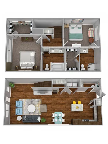 Floor plan 2x2.5A Townhome