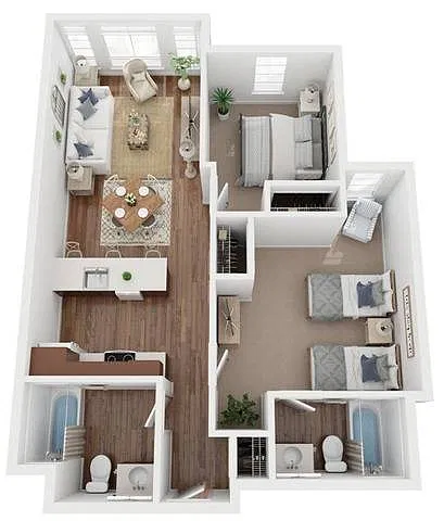 Floor plan 2X2 B4