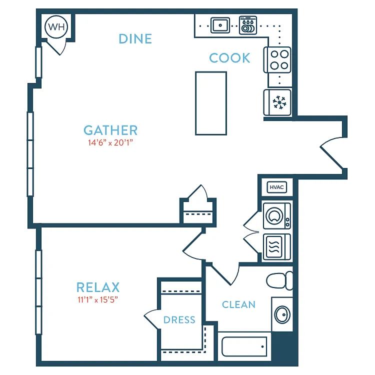 Floor plan 906 Berkeley A3