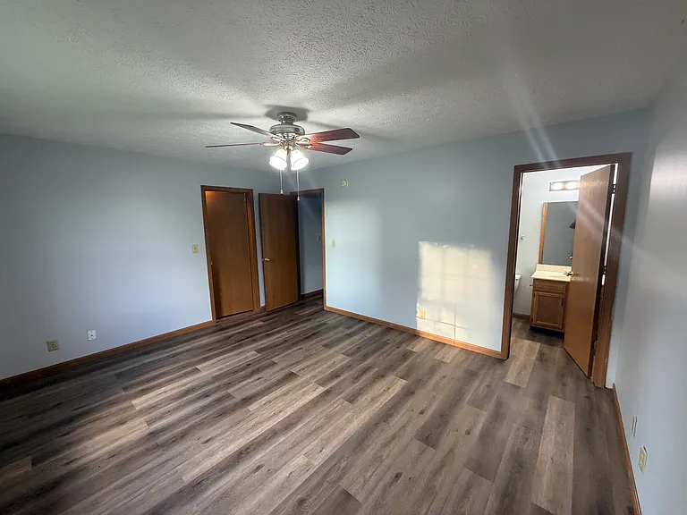 Master bedroom and master bathroom