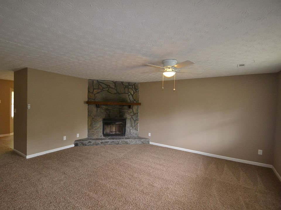 Living room with fire place