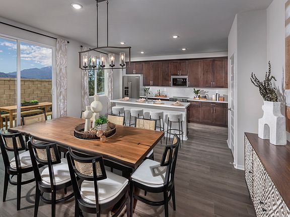 Dining room in the 3528 floorplan at a Meritage Homes community in Redlands, CA.