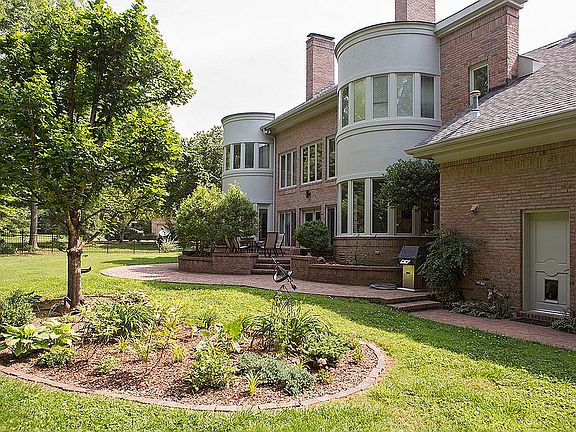 Back of home w/ fenced yard
