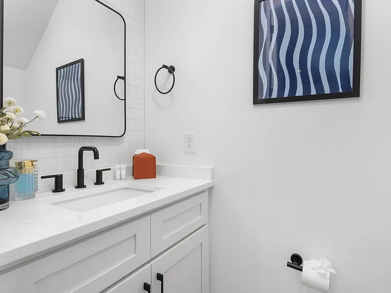 Half bath next to living space