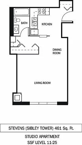 Floor plan St. Louis and Stevens