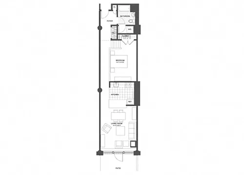 Floor plan 1 Bed/1 Bath