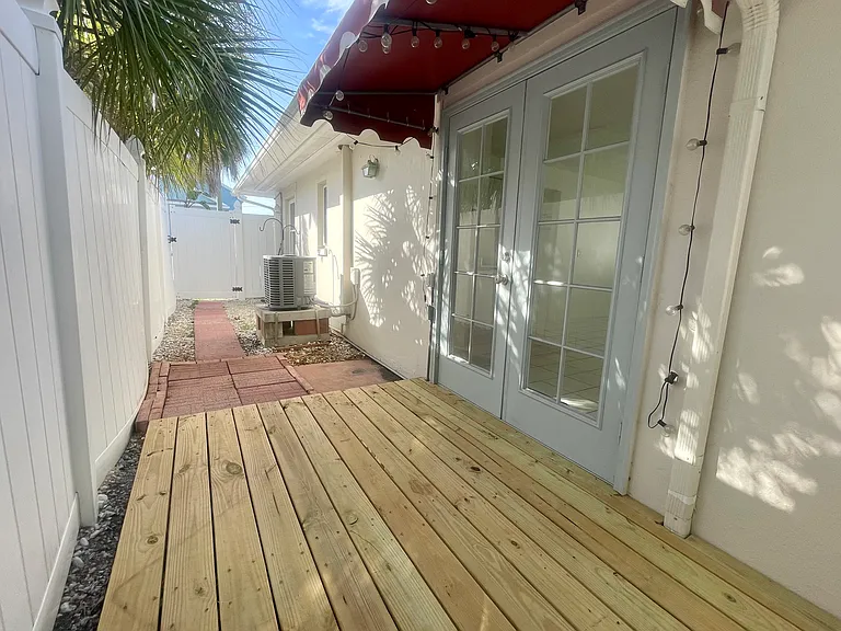Private Patio/Deck off of the kitchen area.