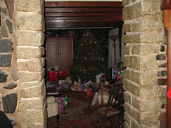 A glimpse of the granite stone walls