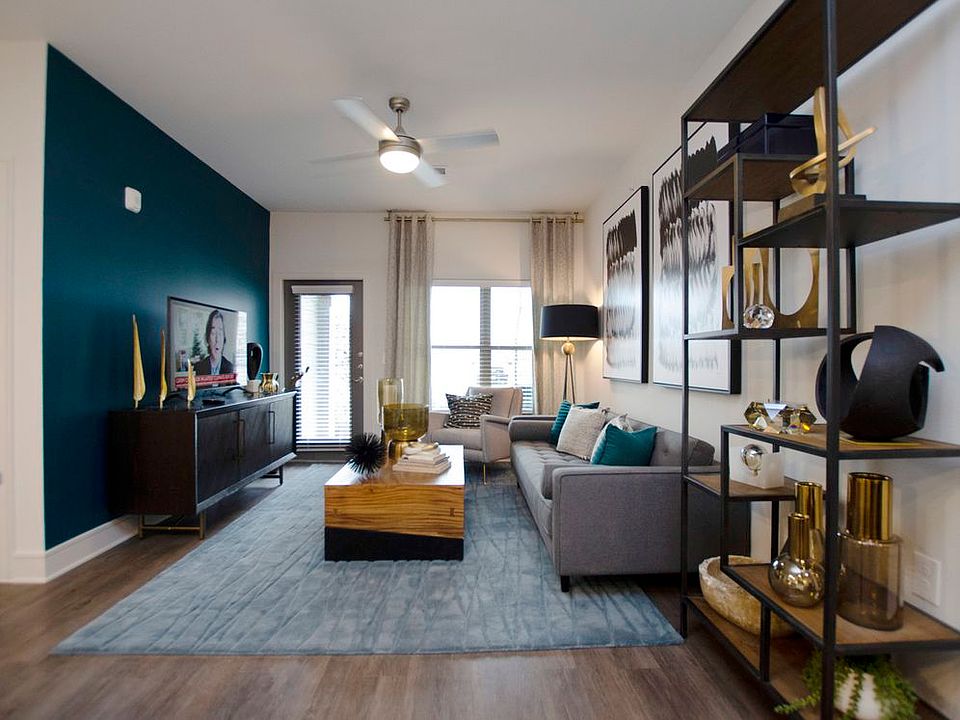 Living room with hard surface flooring