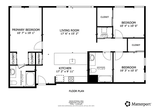 Floor plan 3 Bedroom