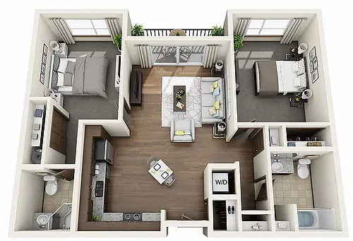 Floor plan 2 Bed C