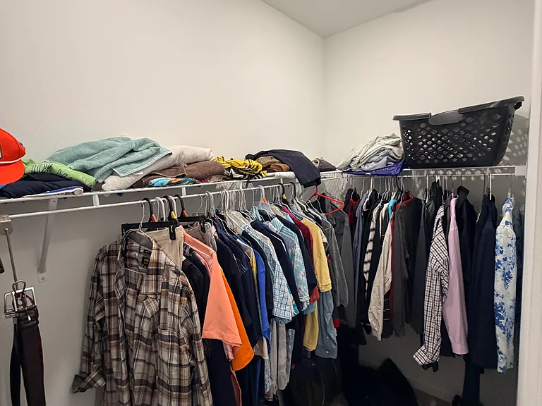 Large walk in master closet