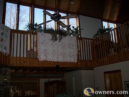 looking upstairs from living room