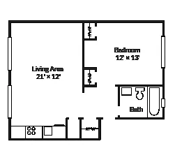 Floor plan One Bedroom