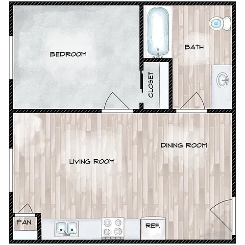 Floor plan A1 I Street