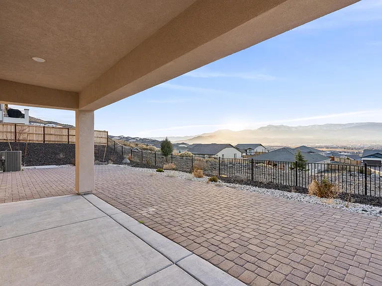 Lower level covered porch view facing south west