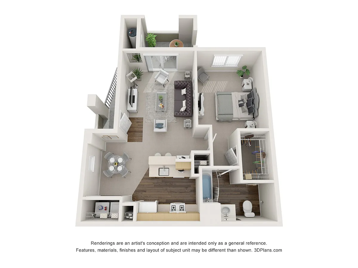 Floor plan One bedroom One bath