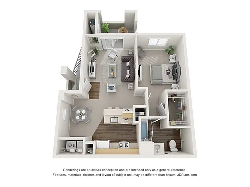 Floor plan One bedroom One bath