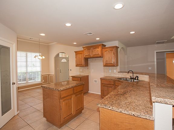 Granite countertops in kitchen