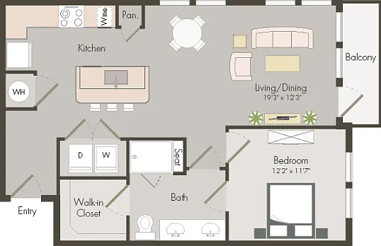 A6 | 1 bed 1 bath | 784 sq ft A6 | 1 bed 1 bath | 784 sq ft