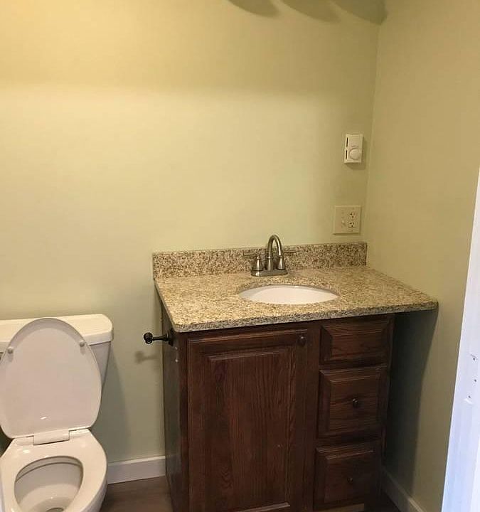 remodeled bathroom (mirror has been mounted since this picture)