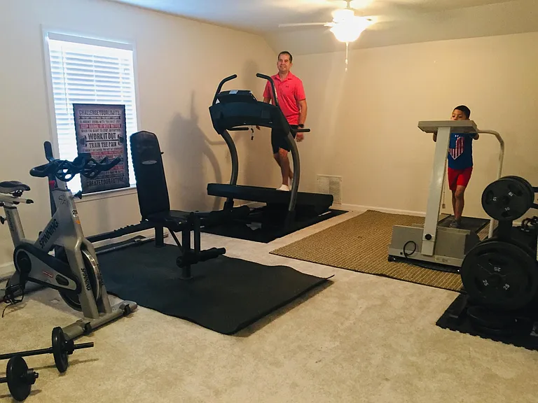 Second Upstairs Large Suite. We used as an at home gym.