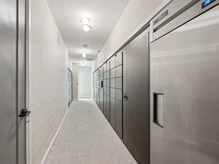 24 Hour Access Package Lockers with Refrigerator for Deliveries