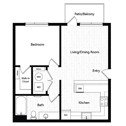 Floor plan Plan 1B