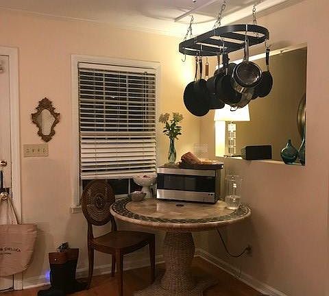 Breakfast nook off kitchen and just off carport. Great for coffee and breakfast in the mornings.