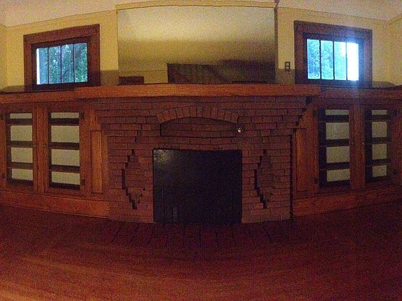 Living room fireplace