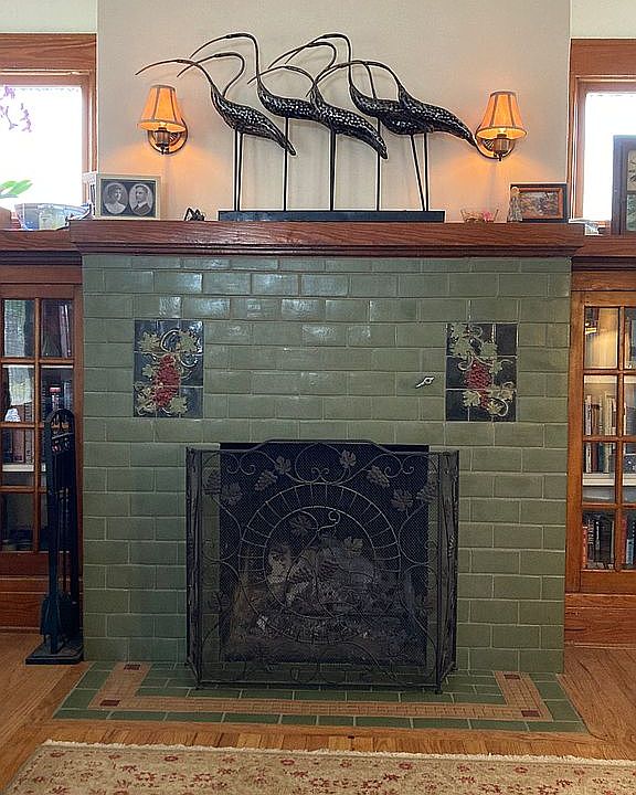 Fireplace re-tiled in 2022